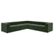 JÄTTEBO Sofá modular esquina 6, Johanneshov verde oscuro