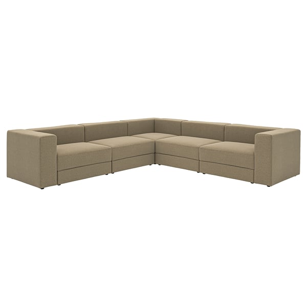 JÄTTEBO Sofá modular esquinero de 6 plazas, Johanneshov marrón/beige