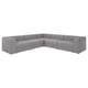 Sofá modular gris JÄTTEBO, diseño moderno con líneas limpias, comodidad suave y almacenamiento práctico.