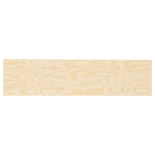 Frente de cajón efecto madera de pino KALBÅDEN; veta de madera clara, rectangular.