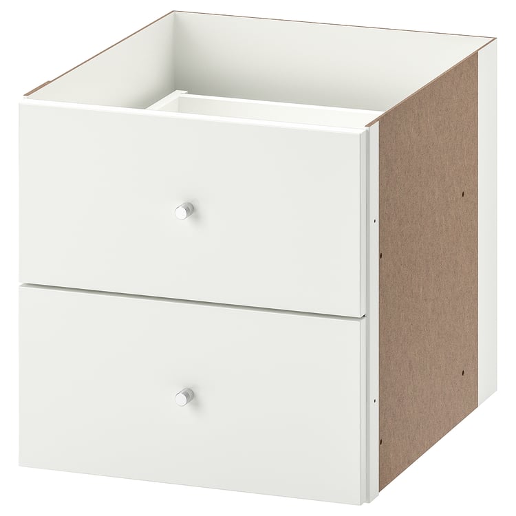 KALLAX Accesorio con 2 cajones, alto brillo blanco, 33x33 cm IKEA