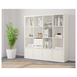 KALLAX Estantería con accesorios, blanco 147x147 cm - IKEA