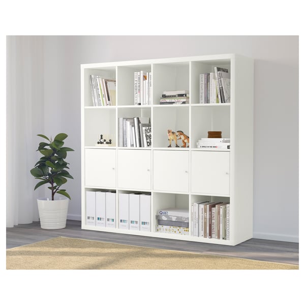 KALLAX Estantería con accesorios, blanco, 147x147 cm - IKEA  Ikea kallax  shelf unit, Ikea kallax shelf, Kallax shelving unit