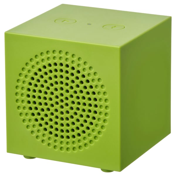 KALLSUP Altavoz portátil Bluetooth, verde-amarillo