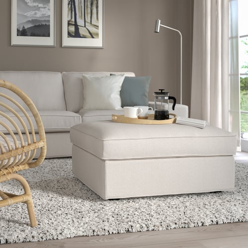KIVIK Funda Para Reposapiés+almacenaje, Tibbleby Beige/gris