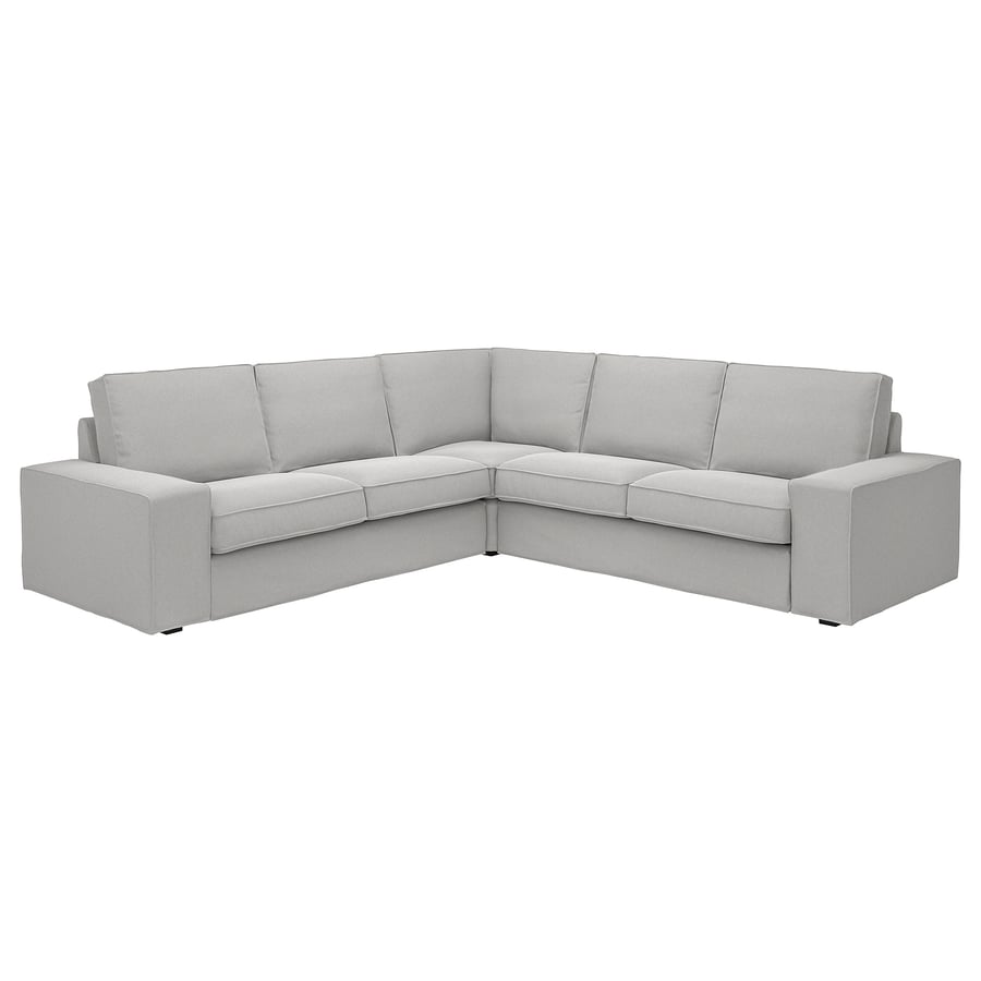 KIVIK sofá rinconera de 4 plazas, Tallmyra blanco/negro IKEA