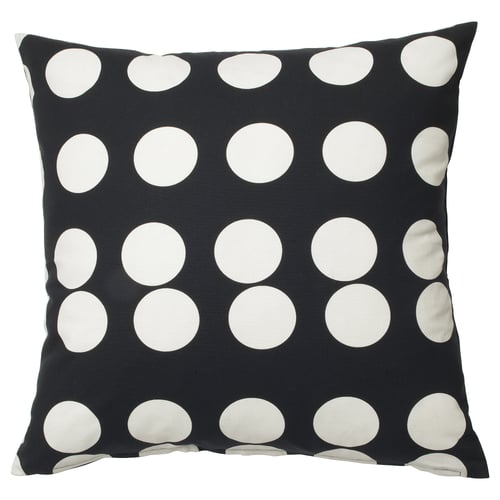 KLARASTINA Funda de cojín, negro, blanco - IKEA
