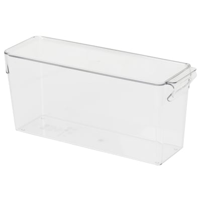 KLIPPKAKTUS Caja para frigorífico, transparente, 32x10x15 cm