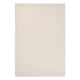 Una alfombra blanca KNARDRUP con textura brillante, forma rectangular y material suave.