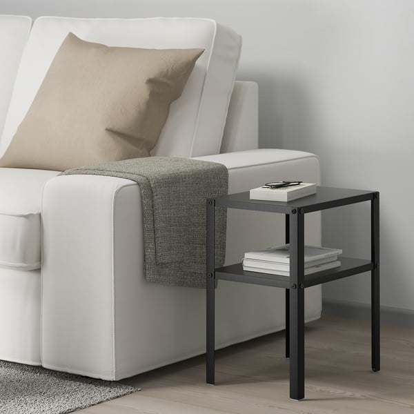 KNARREVIK Mesita de noche, negro, 37x28 cm - IKEA