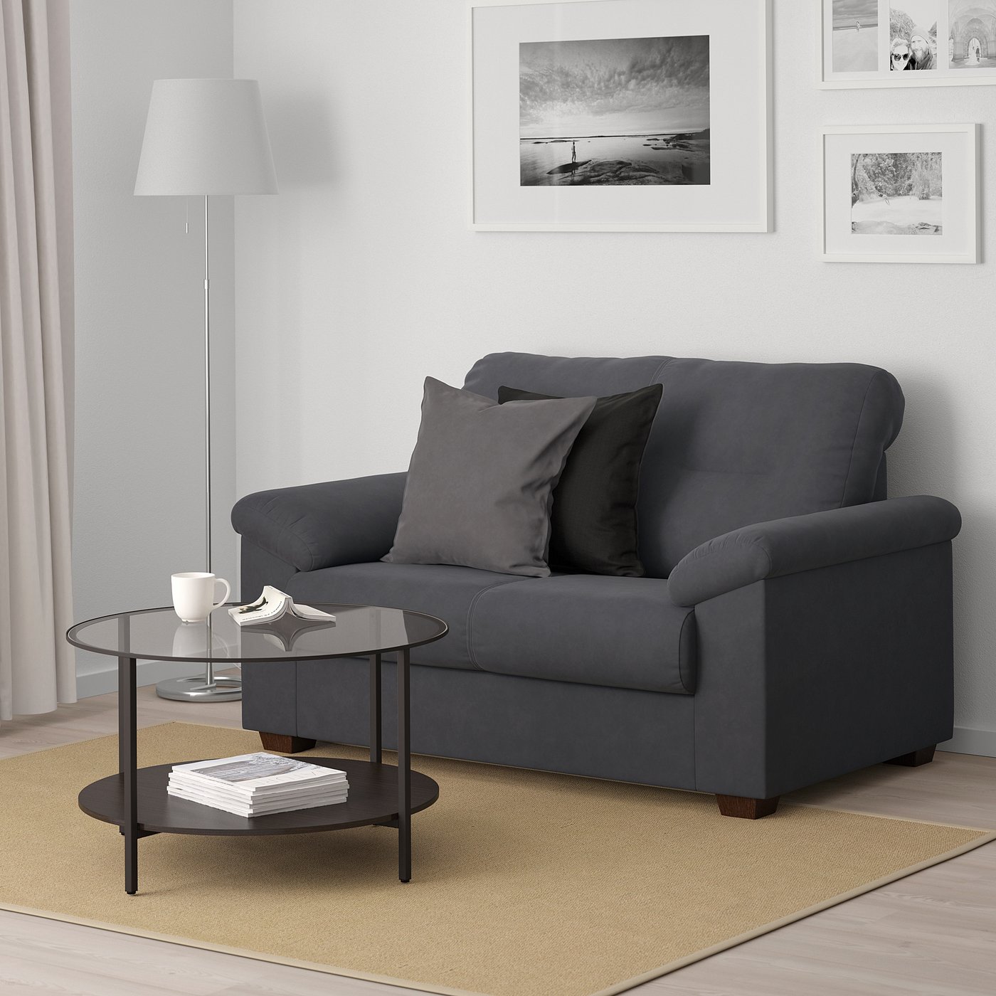 KNISLINGE Sofá 2 plazas Samsta gris oscuro IKEA