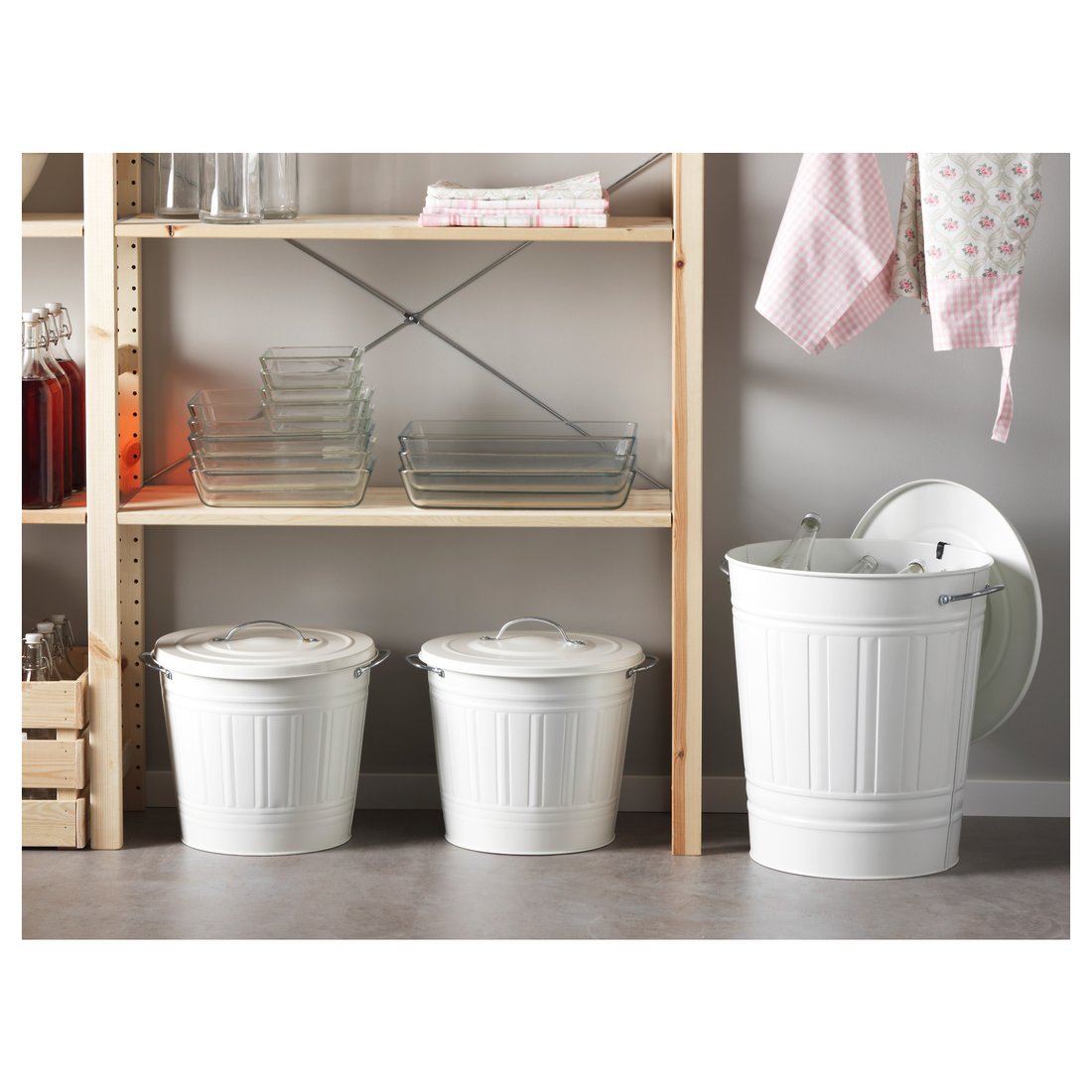 KNODD Cubo con tapa, blanco, 40 l - IKEA