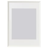 Marco de fotos Knoppang: blanco, borde delgado, cuadrado, frente de plástico.
