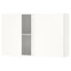 Mueble de cocina de pared KNOXHULT blanco, rectangular, con dos estantes de cristal.