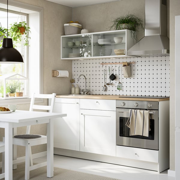 KNOXHULT Cocina, blanco estructura, 180x61x220 cm