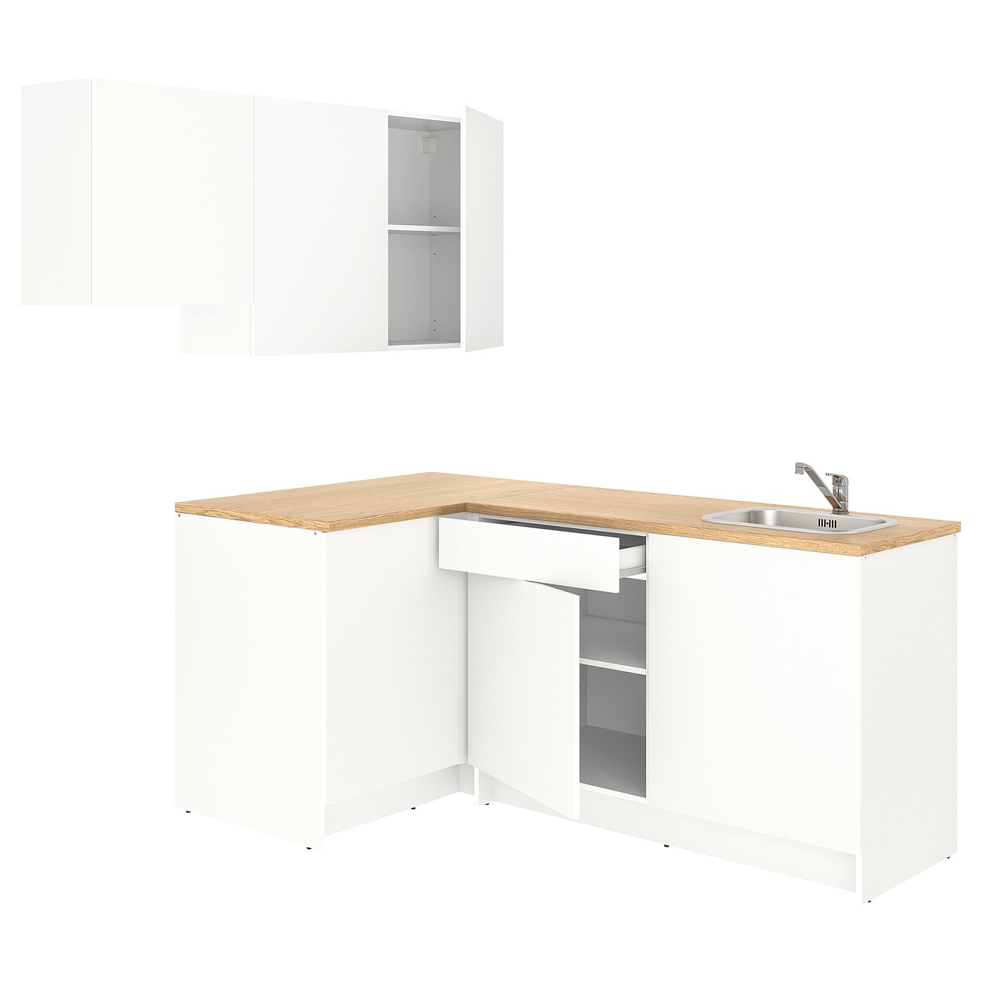 KNOXHULT Cocina de esquina - blanco - IKEA