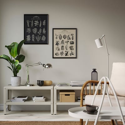 KOLBJÖRN Estantería, beige exterior/interior, 80x45 cm