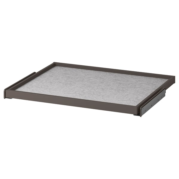 KOMPLEMENT bandeja extraíble+alfombrilla cajón, gris oscuro/gris claro