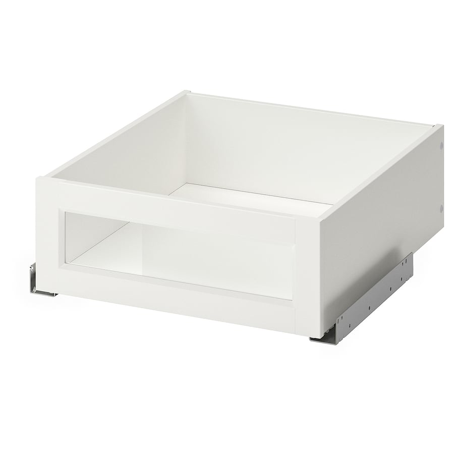 KOMPLEMENT cajón frente enmarcado vidrio, blanco, 50x58 cm IKEA