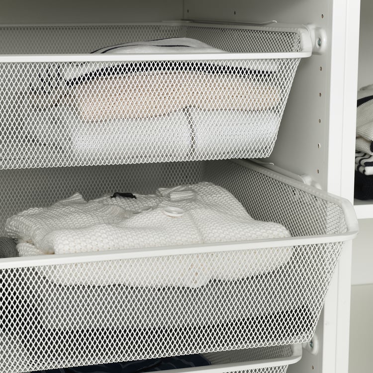 KOMPLEMENT Cesto rejilla&riel extraible, blanco, 100x58 cm IKEA