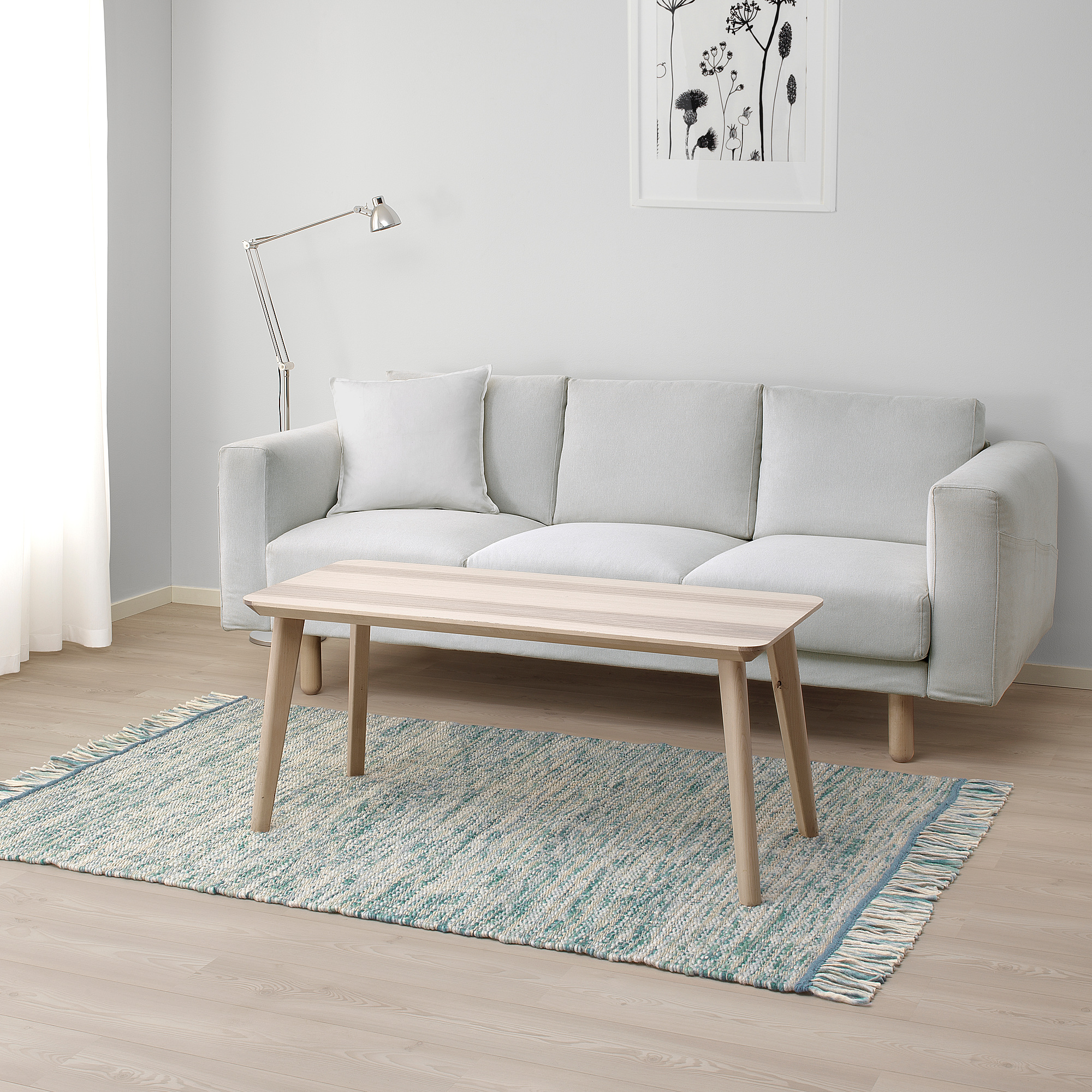 KÖPENHAMN Alfombra, a mano verde azulado, 133x195 cm - IKEA