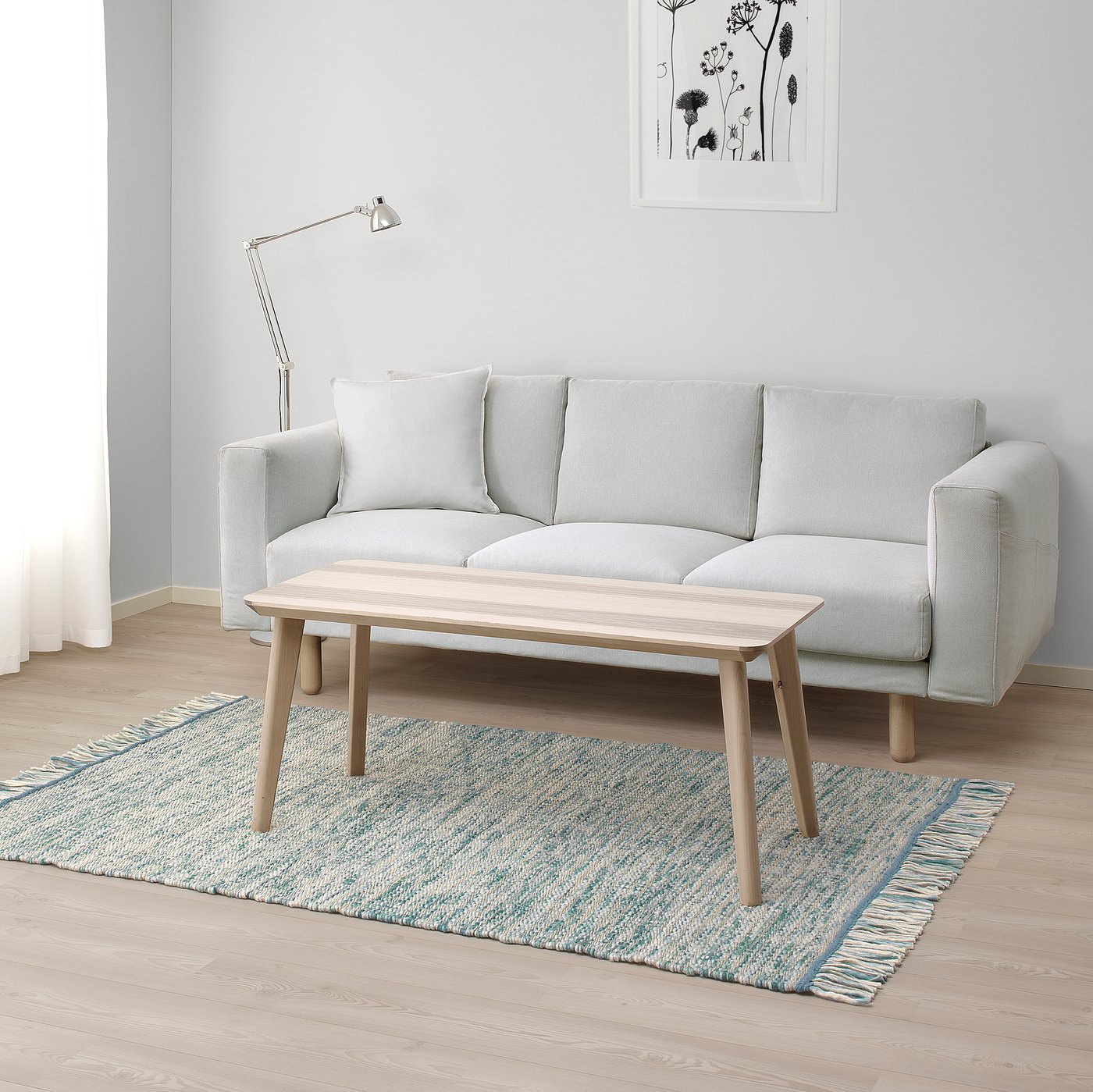 KÖPENHAMN Alfombra, a mano verde azulado, 133x195 cm - IKEA