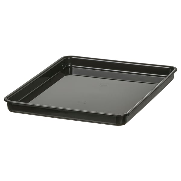 Tapa rectangular de plástico negro KUGGIS, diseño elegante y suave para cajas de almacenamiento.