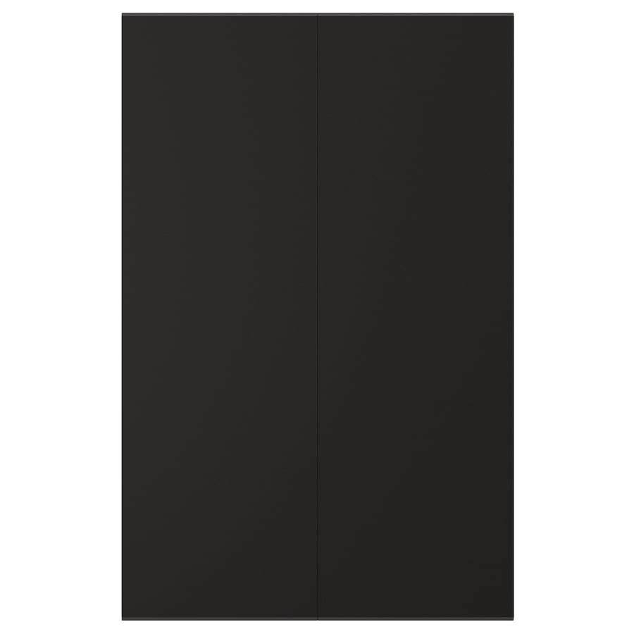 KUNGSBACKA Puerta armario bajo esquina, 2 uds, antracita, 25x80 cm - IKEA