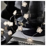 KUSTFYR Guirnalda luminosa LED 32, fantasma/a pilas interior