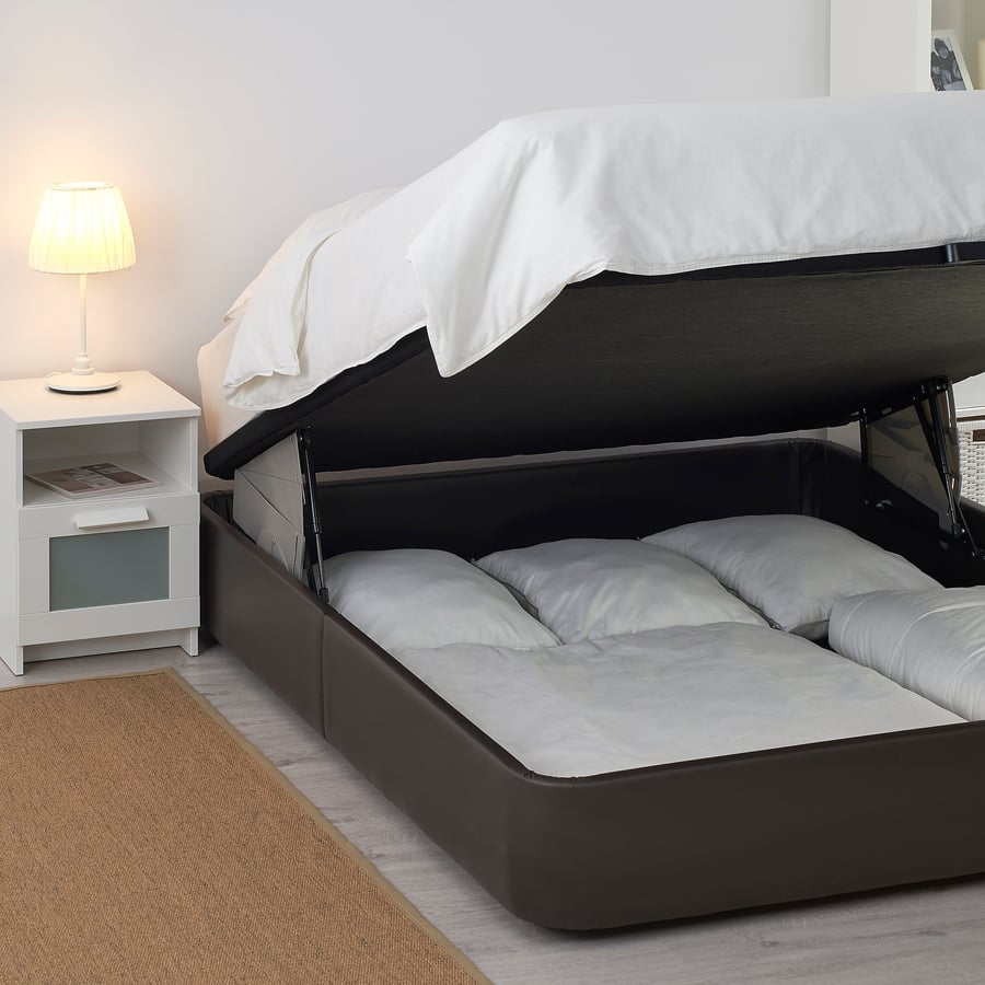 KVITSÖY Canapé tapizado, Bomstad marrón oscuro, 150x190 cm IKEA