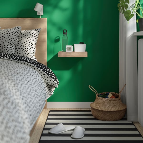 LACK Estante de pared, efecto roble tinte blanco, 30x26 cm