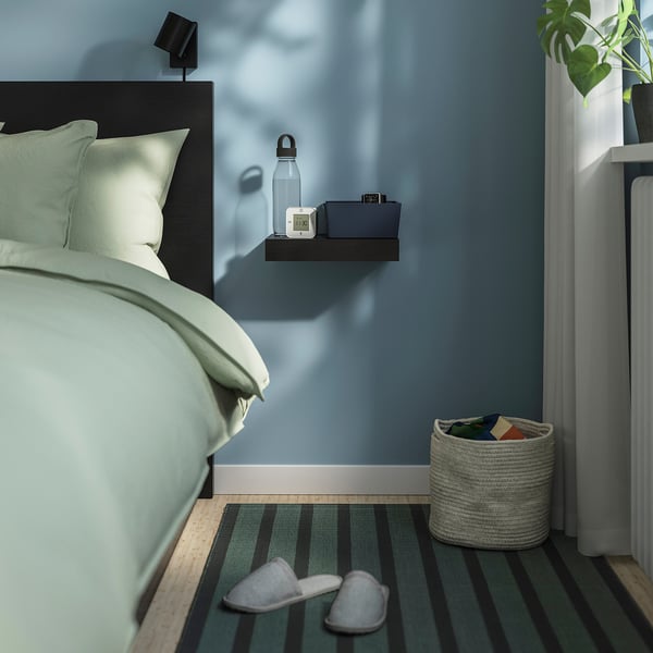 LACK Estante de pared, negro-marrón, 30x26 cm