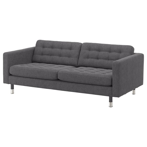LANDSKRONA Sofá 3 plazas, Gunnared gris oscuro, 204x89 cm, Altura: 78