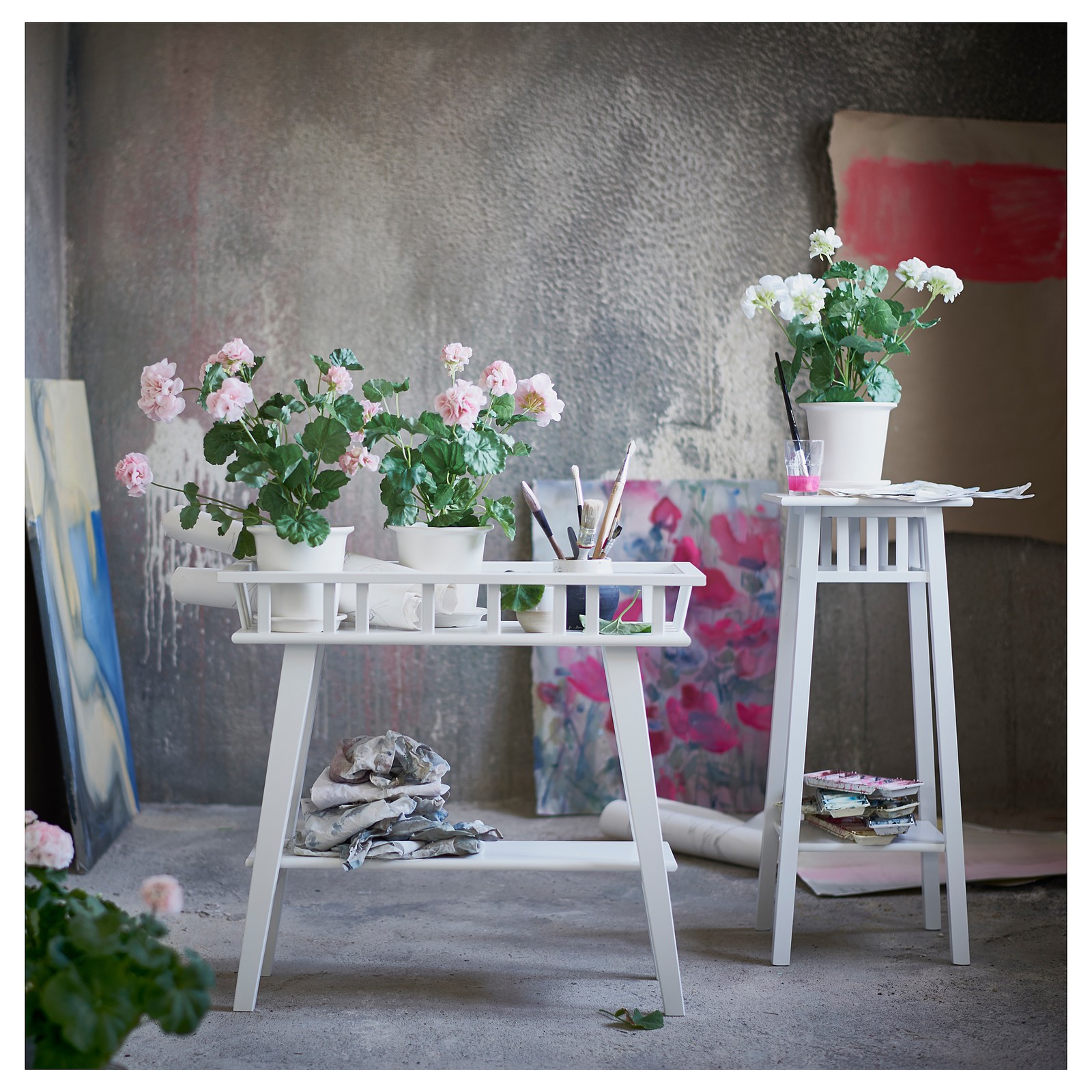 LANTLIV Soporte p/plantas, blanco, 74 x32 cm - IKEA