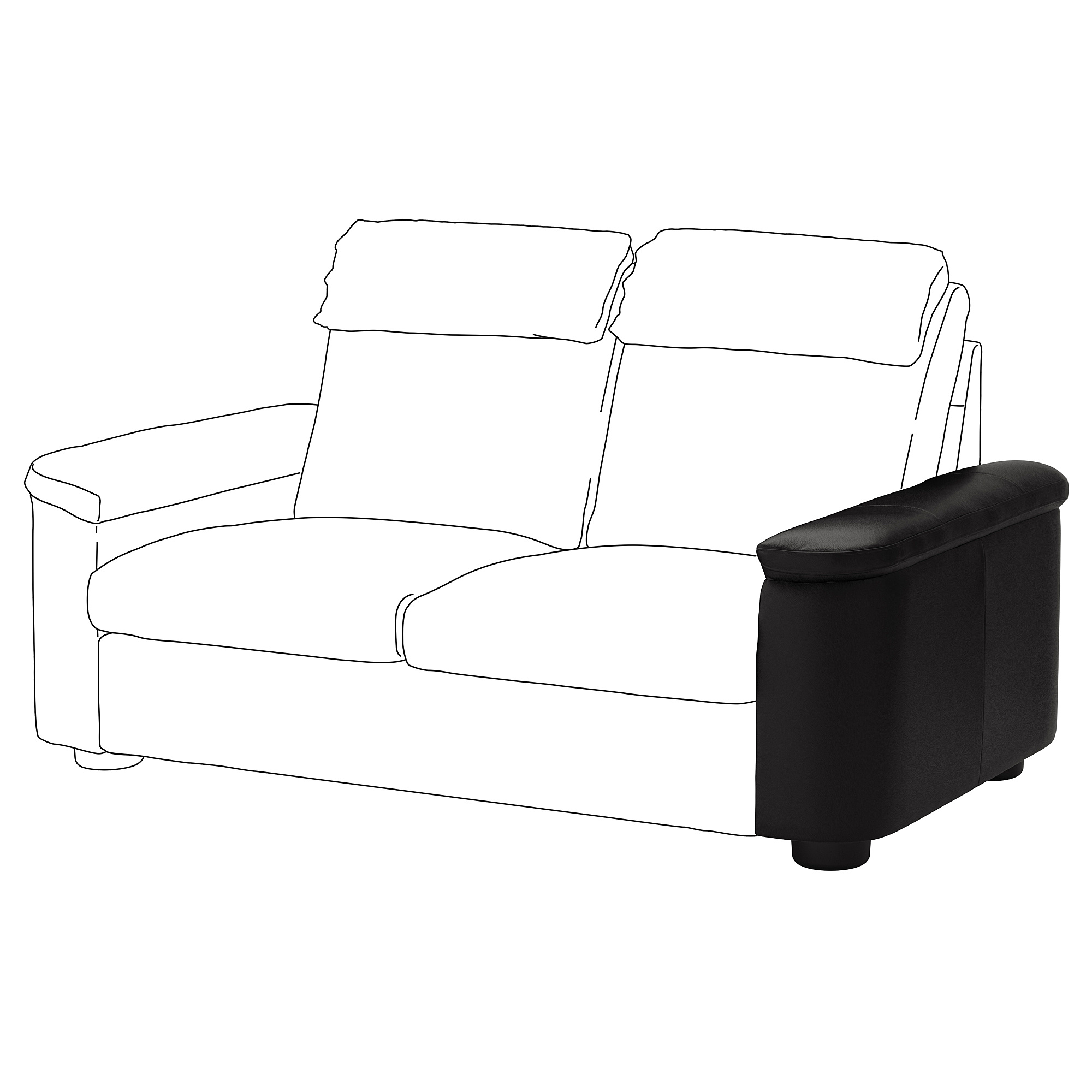 LIDHULT Reposabrazos, Grann/Bomstad negro - IKEA