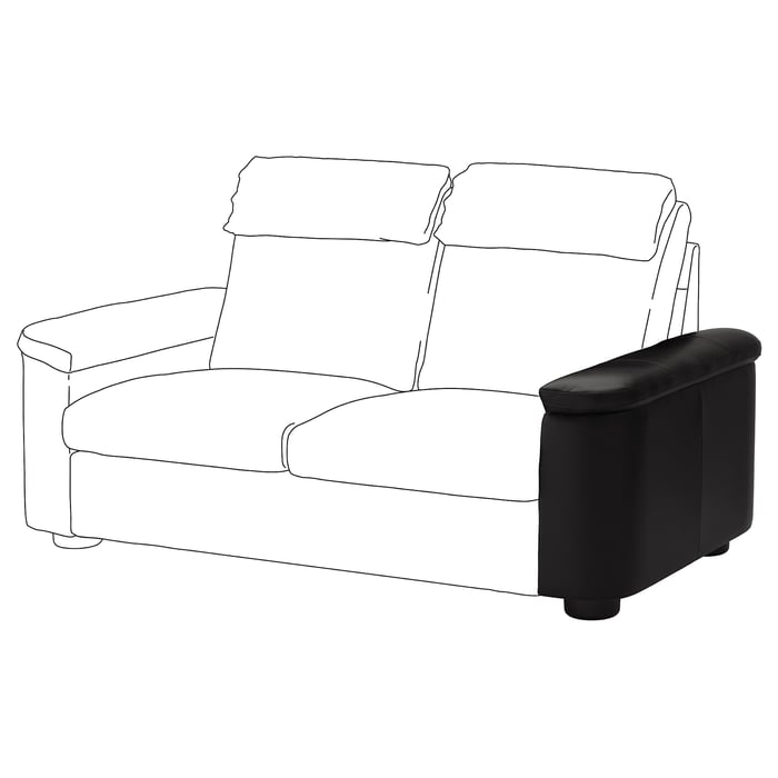 LIDHULT Reposabrazos, Grann/Bomstad negro - IKEA