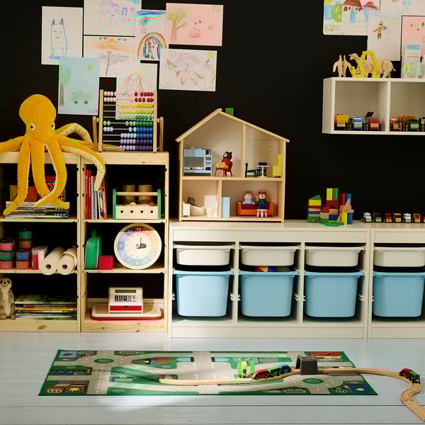 LILLABO Alfombra, verde, 75x133 cm