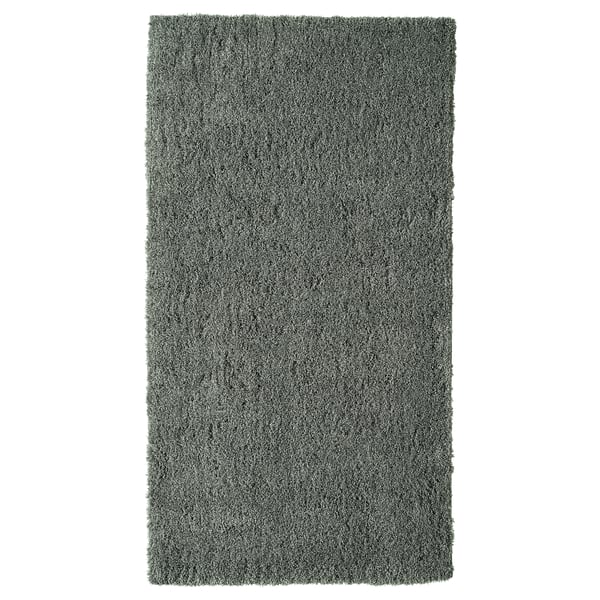 LINDKNUD alfombra, pelo largo, gris oscuro, 80x150 cm - IKEA