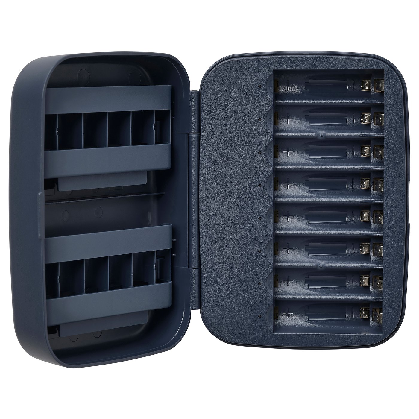 LITOSFÄR Cargador para pilas con caja - azul oscuro