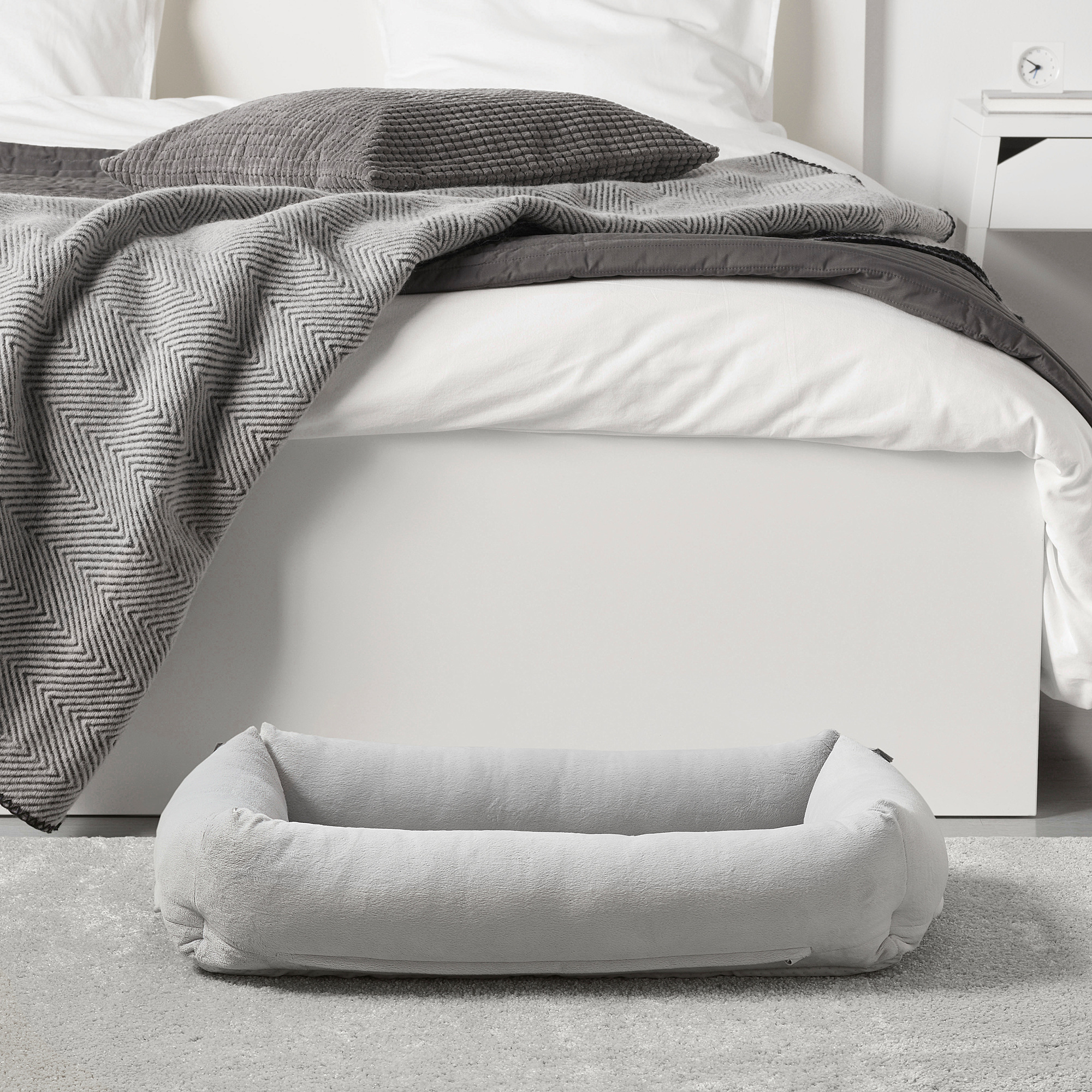 LURVIG Cama para perro, gris claro, M IKEA