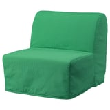 Sofá-cama lycksele verde, tejido texturizado, diseño angular.