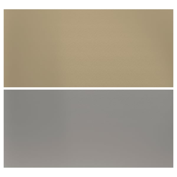 LYSEKIL Panel de pared, ambos lados acero inoxidable/latón, 119.6x55 cm