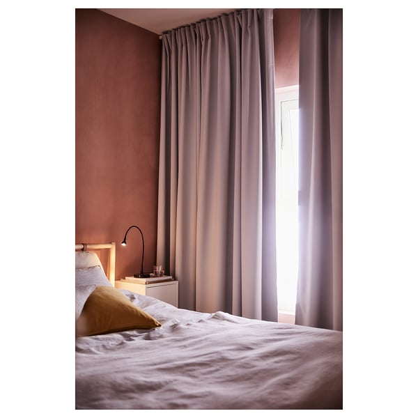 Wallpaper Majgull Cortinas Par Gris Claro 145x300 Cm Ikea HD