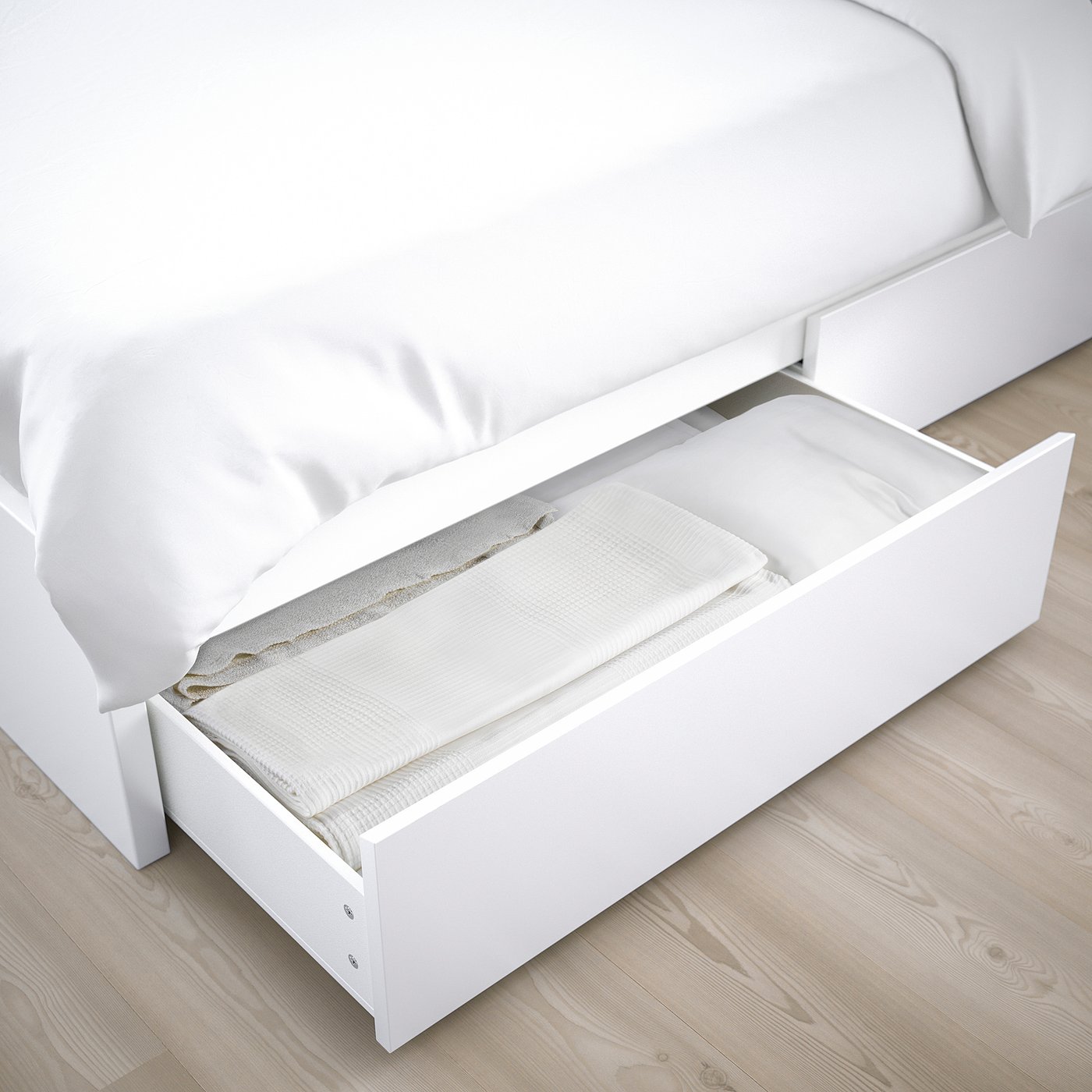 malm cajones para cama blanco 200 cm