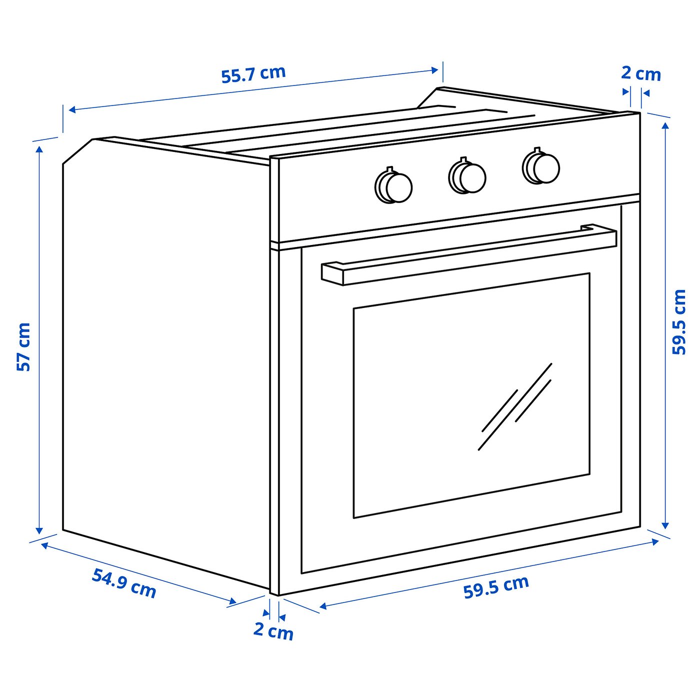 MATÄLSKARE Horno de aire forzado, col acinox - IKEA