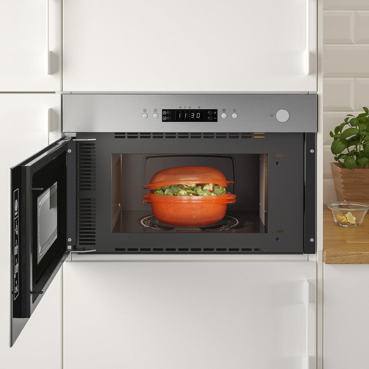 MATÄLSKARE Horno microondas, col acinox - IKEA