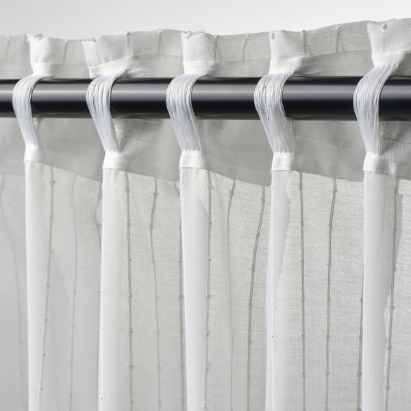 MATILDA Visillo, pack de 2 unidades, blanco/con cinta de fruncir, 145x280 cm