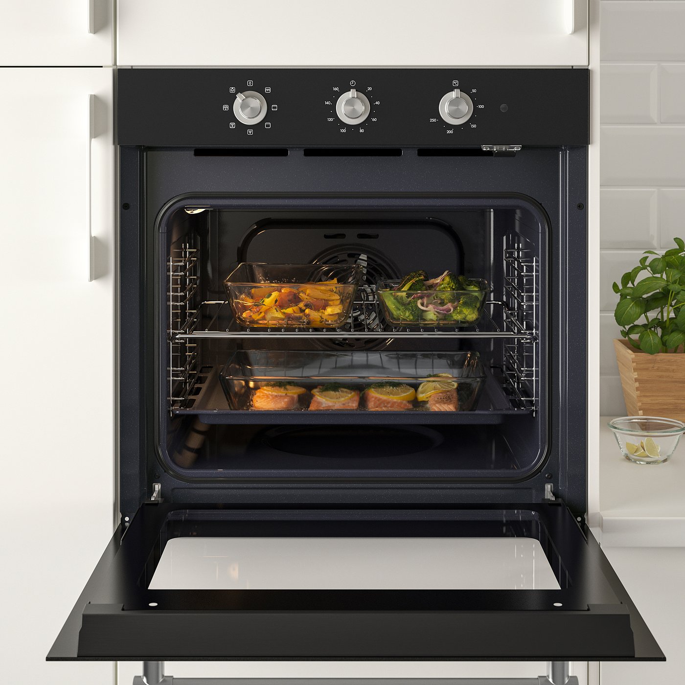MATTRADITION Horno de aire forzado, negro - IKEA