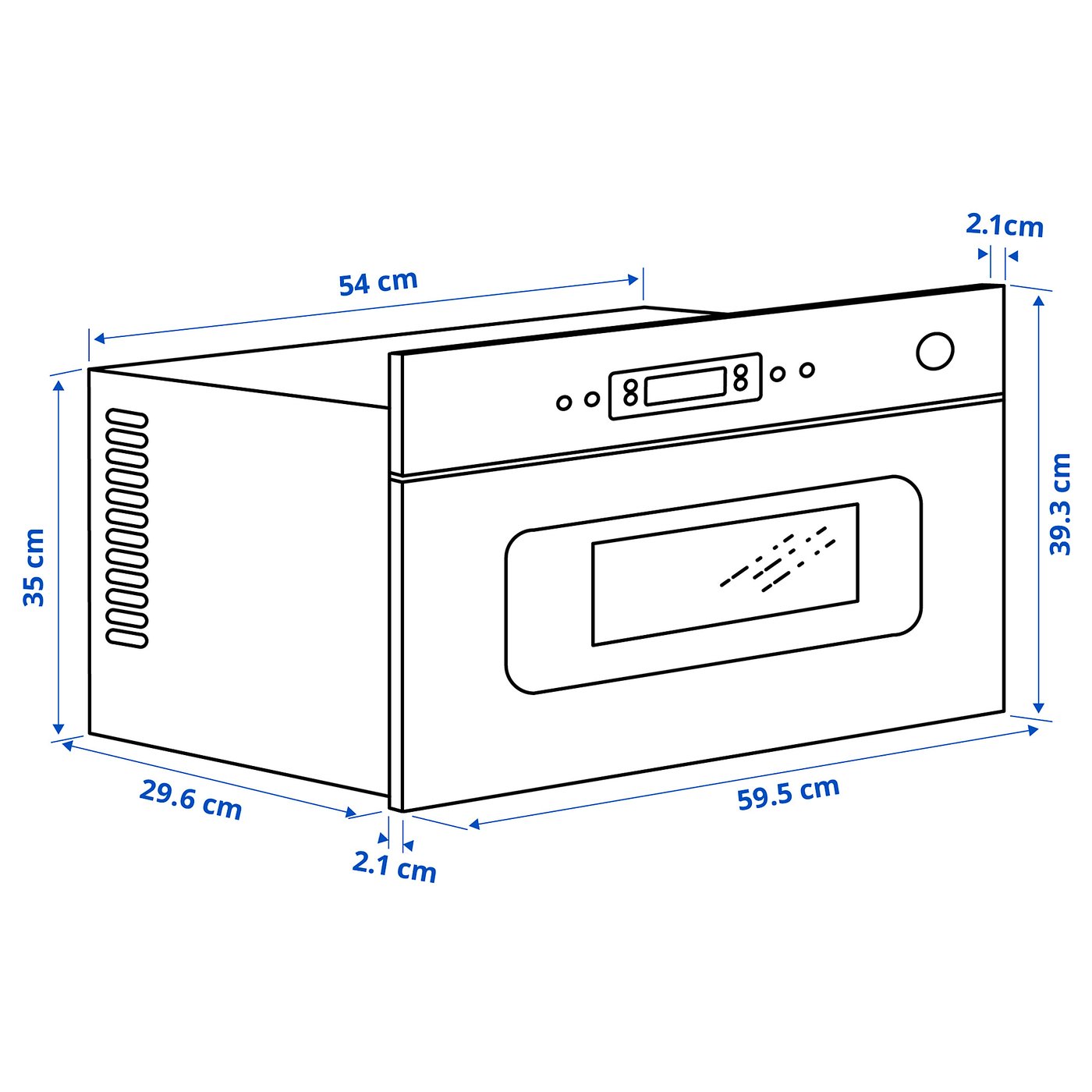 MATTRADITION Horno microondas, blanco - IKEA