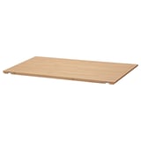 Mesa de roble MELLANSEL, forma rectangular, acabado en madera natural, bordes lisos, diseño extensible.